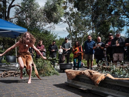 A ceremony marking the return of ancient Indigenous rock carvings to Tasmania’s west coast after they were cut and removed for museum display more than 60 years ago at the Tasmanian Museum and Art Gallery collections and research facility in Hobart