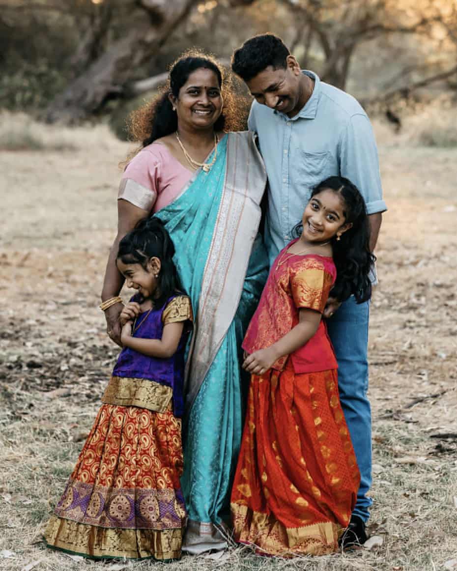Priya and Nades Murugappan and their Australian-born daughters Kopika and Tharnicaa.