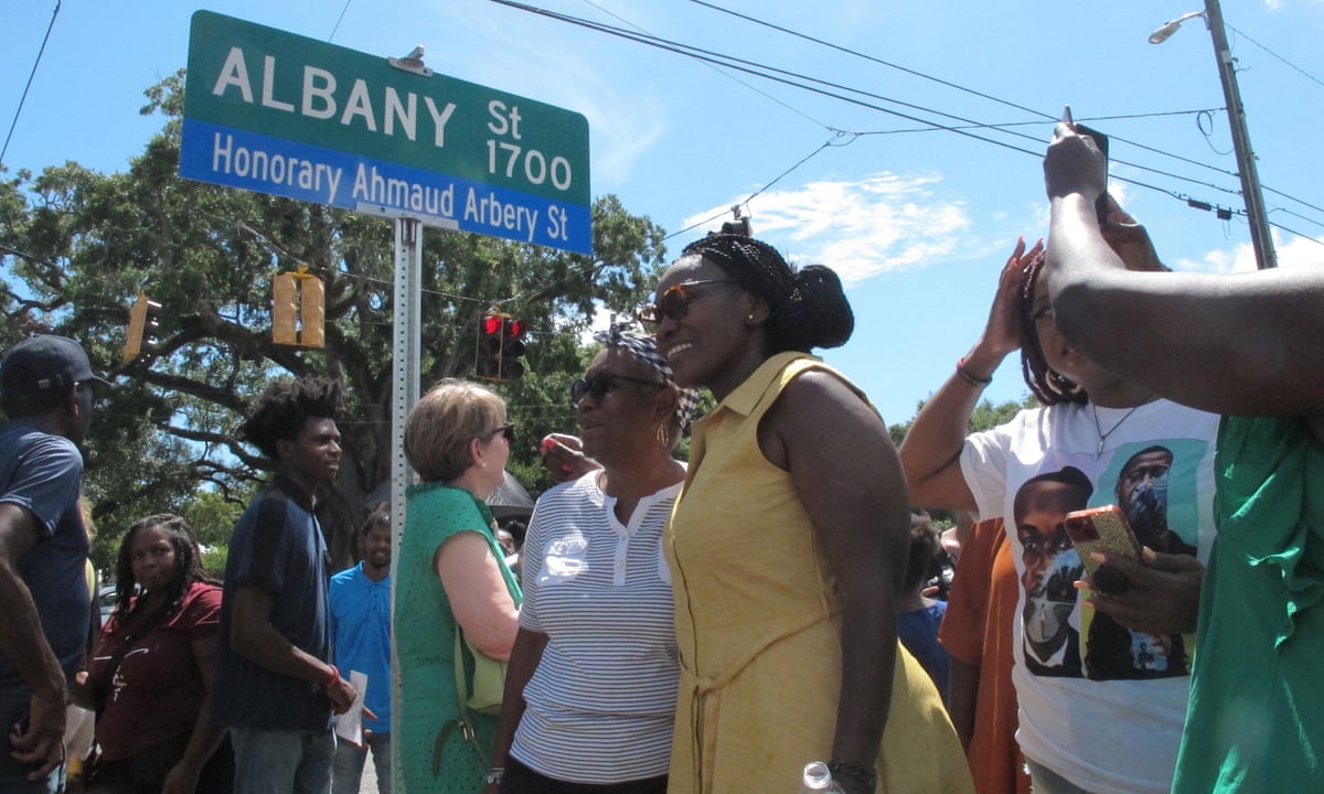 Ahmaud Arbery’s hometown unveils street signs honoring his memory
