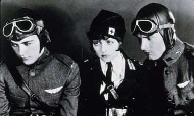 Richard Arlen, Clara Bow and Charles ‘Buddy’ Rogers in Wings, made in 1927.