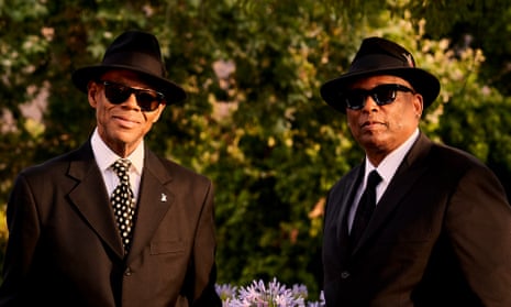 Jimmy Jam, left, and Terry Lewis, near their studio in Agoura Hills, LA.