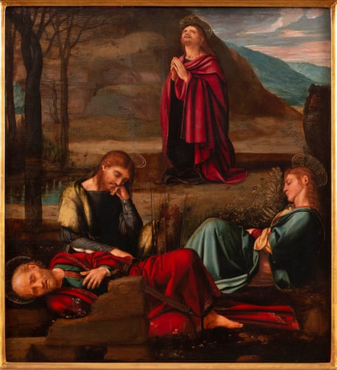 Prayer in the Garden by Fernando Yáñez de la Almedina is among 120 paintings in the Alba de Tormes exhibition.