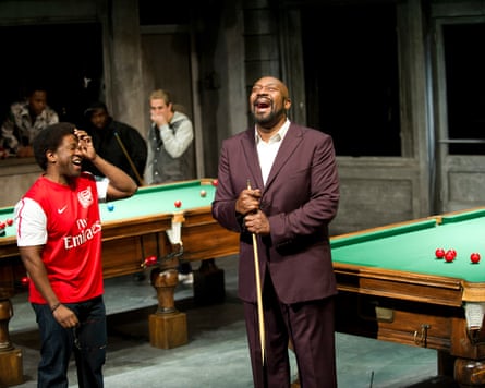 Lucian Msamati and Lenny Henry as Dromio and Antipholus at the National Theatre in 2011.
