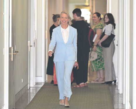 s senator Bridget McKenzie arrives for a party room meeting.