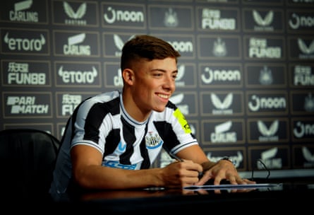 Harrison Ashby after joining Newcastle from West Ham.