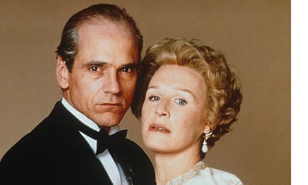 Jeremy Irons and Glenn Close in the film Reversal of Fortune, 1990. Irons won the best actor Oscar for his portrayal of Claus von Bülow.