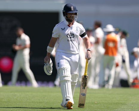 Ben Duckett goes for a golden duck.