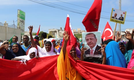 A pro-Turkish demonstration in Mogadishu.