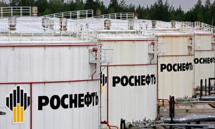 Storage tanks at Russia’s Privodino oil-loading terminal.