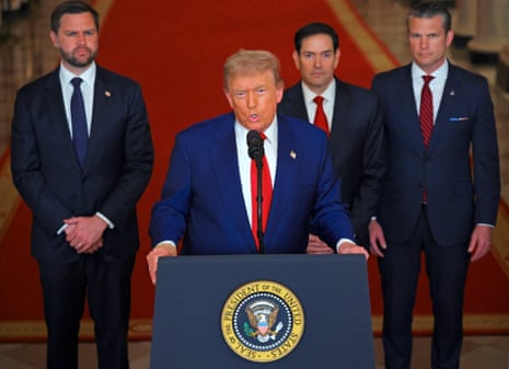 Trump Says Key Nuclear Facilities ‘Obliterated’ By US; Missiles Hit Israel After Iran Launches Retaliatory Strikes 2 Donald Trump addresses the nation following the announcement that the US bombed nuclear sites in Iran.