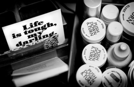 A magnet given to Stephen by his friend Becky sits amongst only a portion of the medication on his bedside table. “I keep it there,” Stephen says, “to remind me to keep going.”