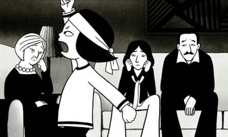 A scene from the 2007 film of Persepolis, adapted from Satrapi’s millions-selling masterpiece.