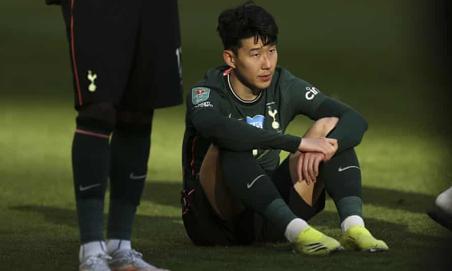 Son Heung-Min was devastated at the final whistle at Wembley.