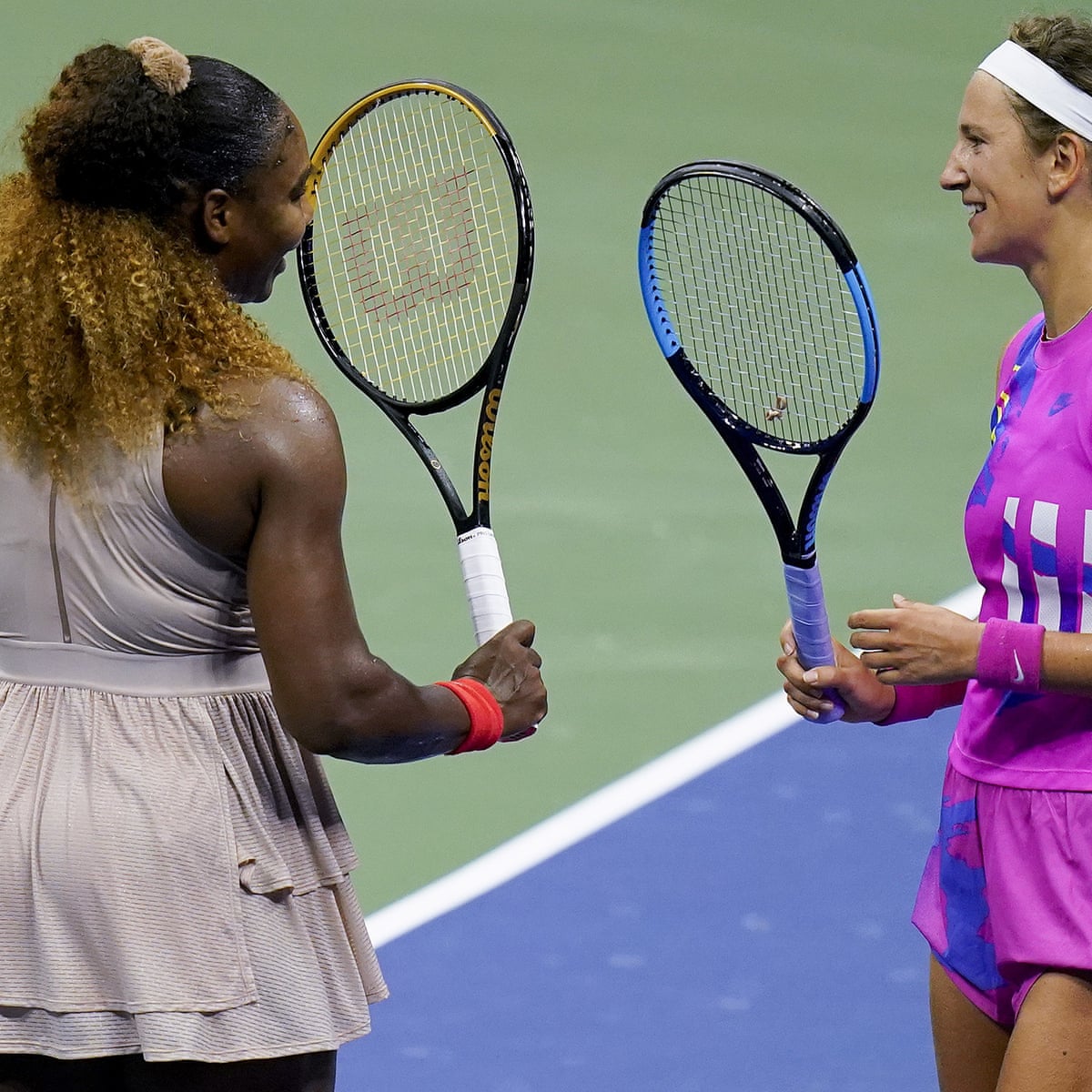 Azarenka Shocks Serena Williams To Set Up Us Open Final Against Osaka As It Happened Sport The Guardian