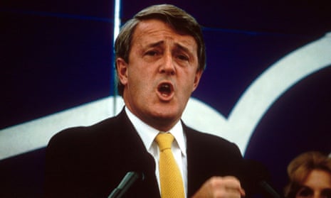 Brian Mulroney campaigning during the Canadian general election in 1984. He led the Progressive Conservative party to a landslide and was prime minister for nine years.