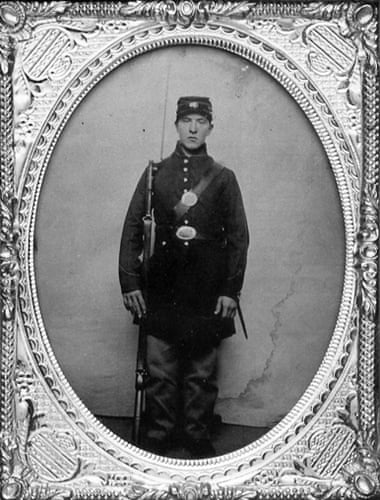 This portrait is believed by some historians to be a photograph of Sarah Rosetta Wakeman, who enlisted in the Union Army under the false identity of Lyons Wakeman at 17.