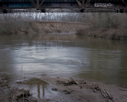 Graffiti on a rail bridge ‘THE DEVIL WAS HERE’