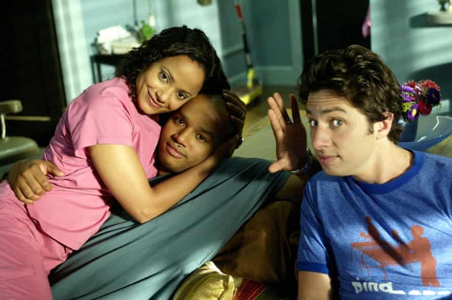 Carla (Judy Reyes), Turk (Donald Faison) and JD (Zach Braff) in Scrubs