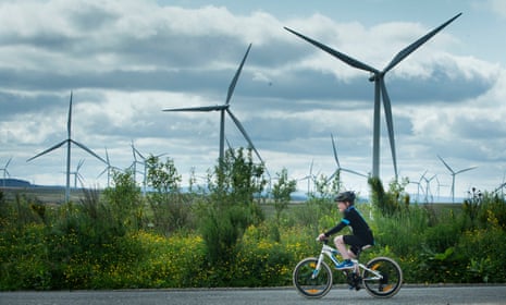 Whitelee wind farm in East Renfrewshire, Scotland