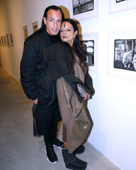 Lamy with her husband, the fashion designer Rick Owens.
