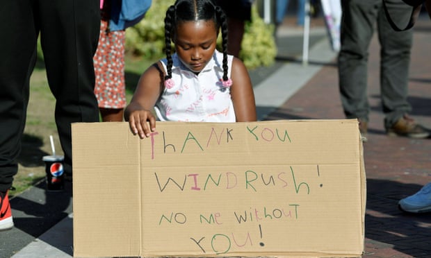 Girl at Windrush protest