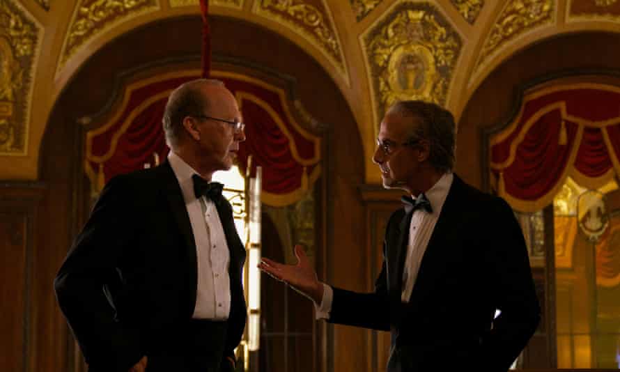 ‘Career best’ ... Michael Keaton as Kenneth Feinberg alongside Stanley Tucci as Charles Wolf in Worth.
