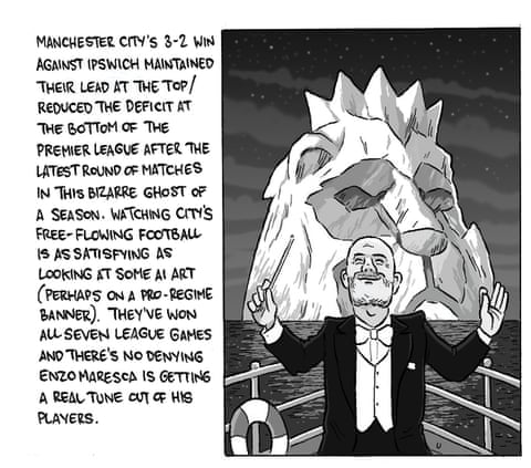 David Squires on ⦠Manchester City sailing into unknown Premier League waters, panel 1