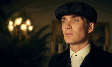 Actor Cillian Murphy as Thomas Shelby from Peaky Blinders wearing his trademark cap.