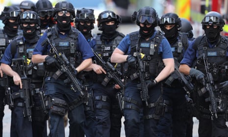 Counter-terrorism officers after the London Bridge terrorist attack on 4 June.