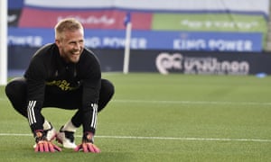 Leicester’s goalkeeper Kasper Schmeichel