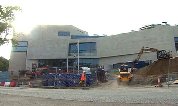 Building work at Pontio Centre at Bangor University.