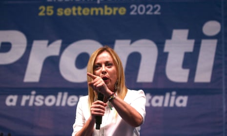 Brothers of Italy party leader, Giorgia Meloni, campaigns in Genoa, Italy