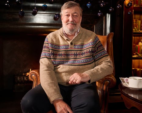 Channel 4's Alternative Christmas Message<br>Embargoed to 1015 Monday December 18 Undated handout photo issued by Channel 4 of Stephen Fry who will deliver Channel 4's 2023 Alternative Christmas Message and condemn the reported rise in incidents of antisemitism since October 7 when Hamas attacked southern Israel. Issue date: Monday December 18, 2023. PA Photo. See PA story SHOWBIZ Fry. Photo credit should read: Channel 4/Adam Lawrence/PA Wire NOTE TO EDITORS: This handout photo may only be used in for editorial reporting purposes for the contemporaneous illustration of events, things or the people in the image or facts mentioned in the caption. Reuse of the picture may require further permission from the copyright holder.