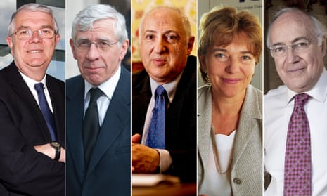 Lord Burns, Jack Straw, Lord Carlile, Dame Patricia Hodgson and Lord Howard