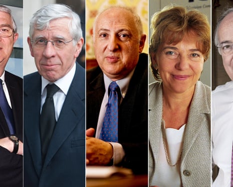 Chair Lord Burns, Jack Straw, Lord Carlile, Dame Patricia Hodgson and Lord Howard