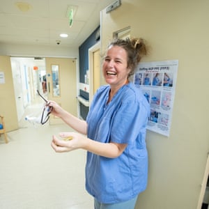 Dr Helen Simpson at the end of her shift.