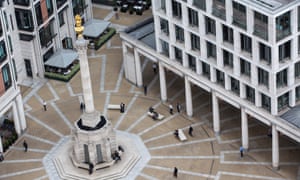 The London Stock Exchange Group Plc's offices in Paternoster Square, seen from St. Paul’s Cathedral.