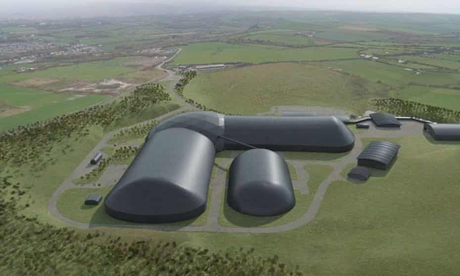 An artist impression of controversial coal mine planned near Whitehaven in Cumbria