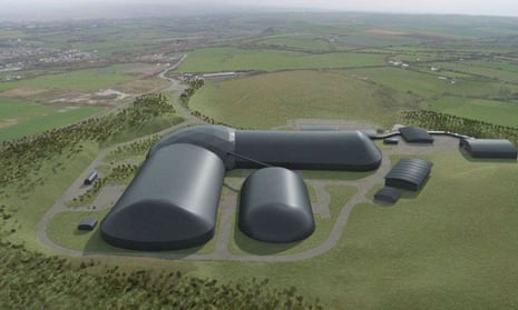 Artist’s impression of the proposed coalmine site in Cumbria.=