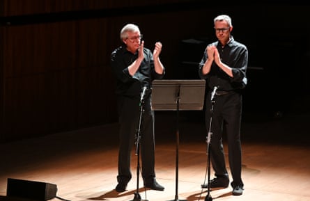 David Hockings and Timothy Palmer perform Steve Reich’s Clapping Music at the Royal Festival Hall.