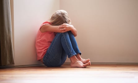 A child experiencing depression or anxiety