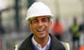 Rishi Sunak visits the construction of a wind tech factory in Redcar during a Conservative Party local elections campaign launch in North East of England. 