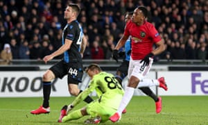 Club Brugge 1 1 Manchester United Europa League Last 32 As It