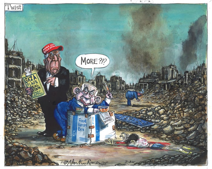 Martin Rowson on food distribution in Gaza – cartoon