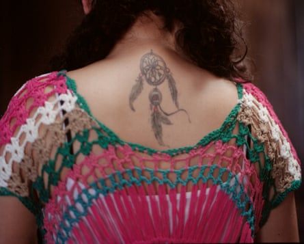 Irene García’s tattoo, a dreamcatcher