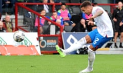 James Tavernier scores the second goal for Rangers against Ross County.