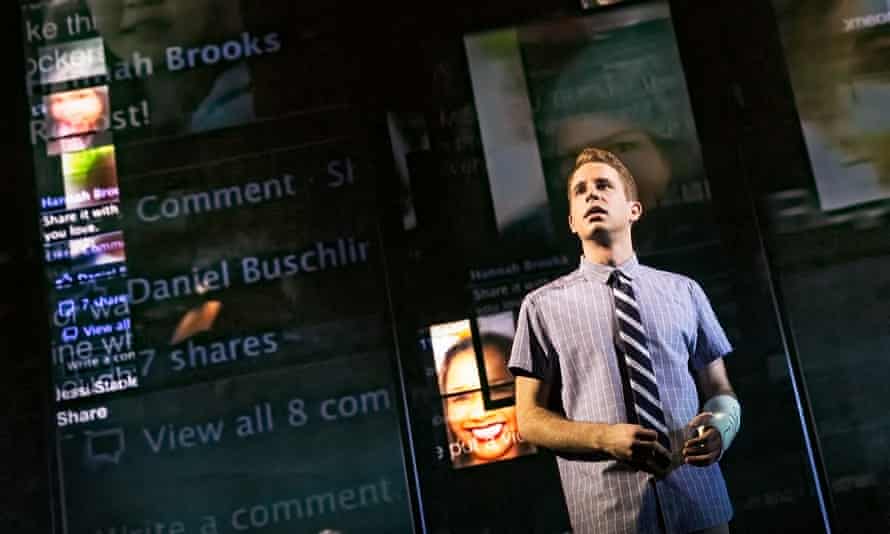 Ben Platt in Dear Evan Hansen, the hit social media musical.