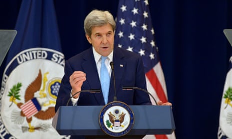 US secretary of state John Kerry makes his Washington speech on the Middle East on Wednesday