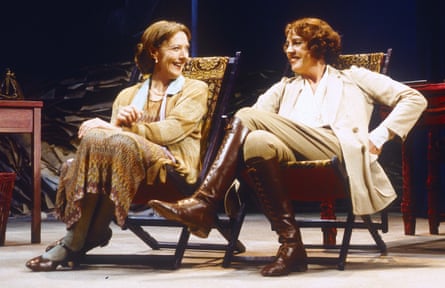 Eileen Atkins as Virginia Woolf, with Penelope Wilton, in her own play Vita and  Virginia at London’s Ambassadors theatre in 1993