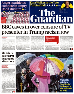 Guardian front page, Tuesday 1 October 2019